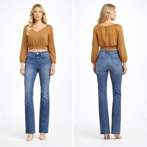 L’AGENCE Lacerta Ruth High Rise Straight Jeans $265 Size 32  USA  J1797
